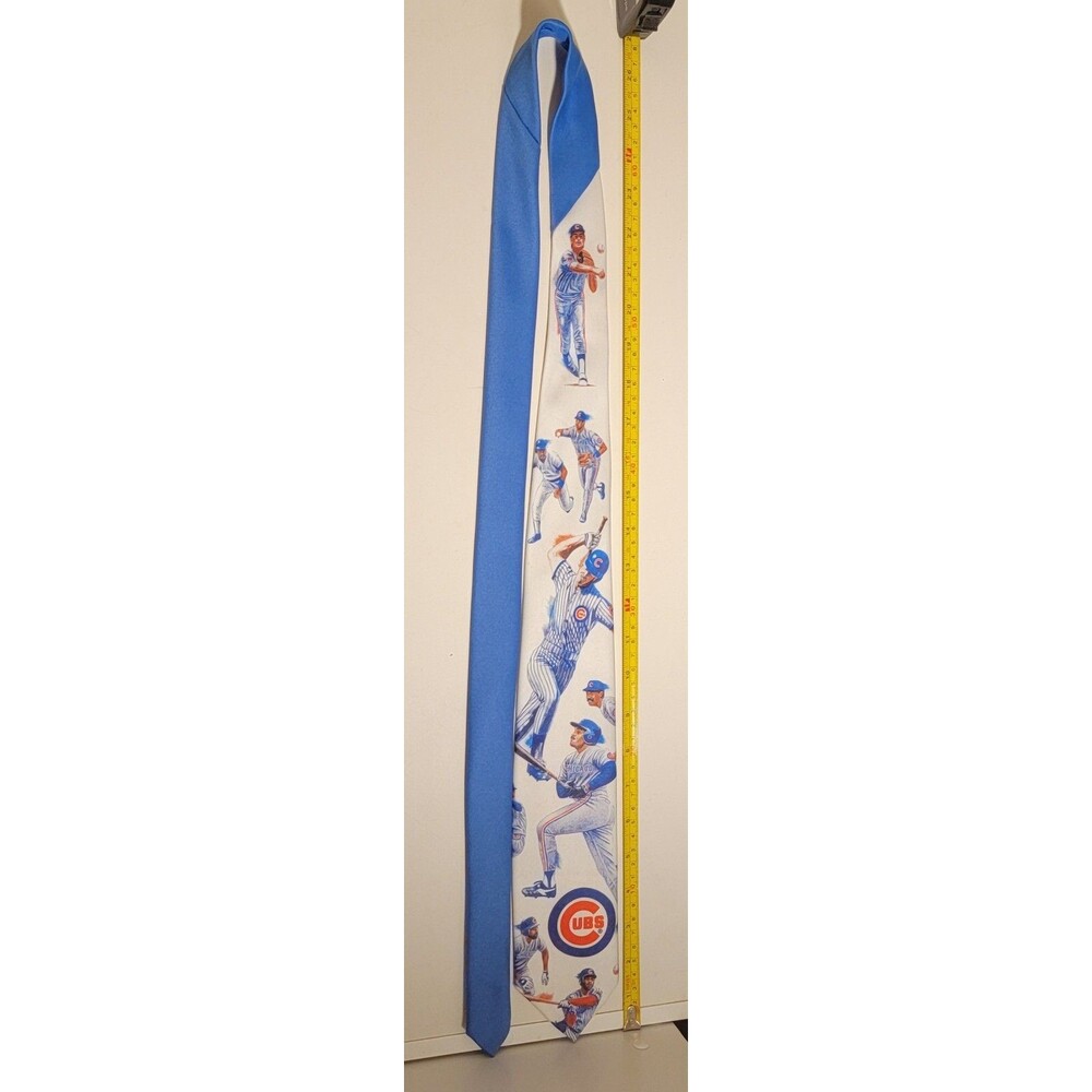 Men's Ralph Marlin Chicago Cubs Necktie 100% Polyester Classic Baseball - Picture 7 of 8